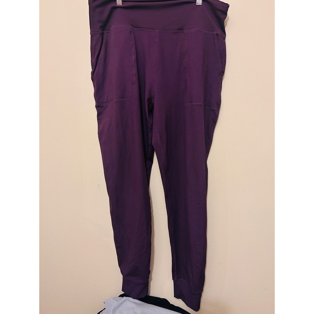 Kinesis Joggers Women XL Purple Excellent Stretch Pockets Activewear Pants